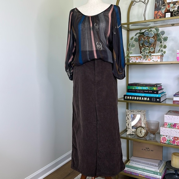 Madewell Brown Midi Skirt - Picture 3 of 6